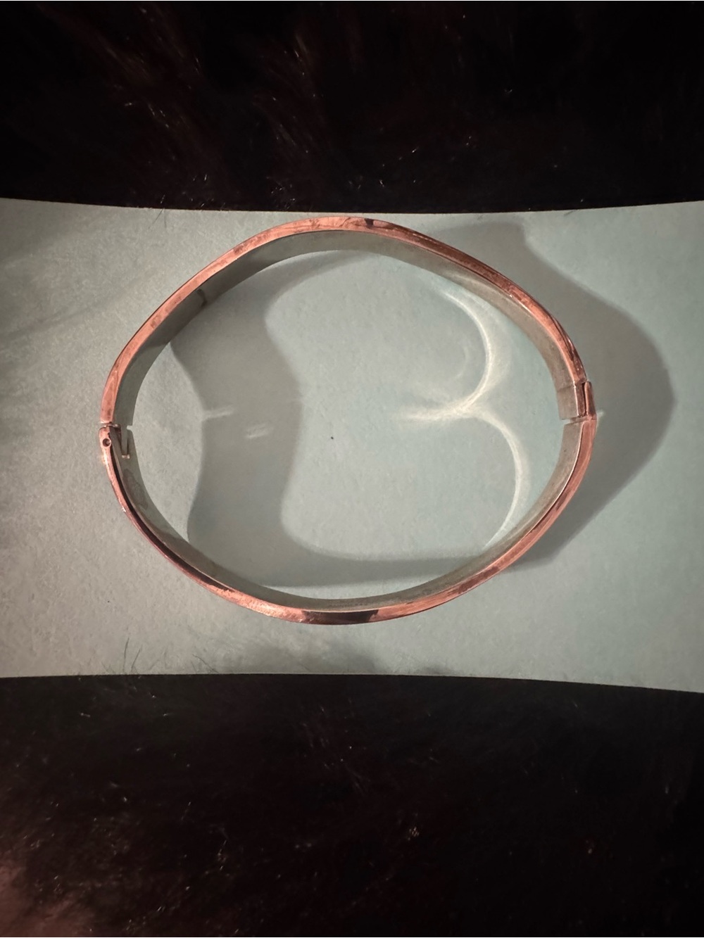 Silver-Tone Hinged Oval Bangle Bracelet - Women Jewelry